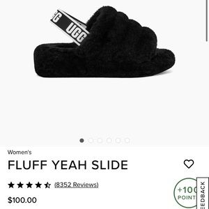 Ugg Fluff Yeah Slide- Black